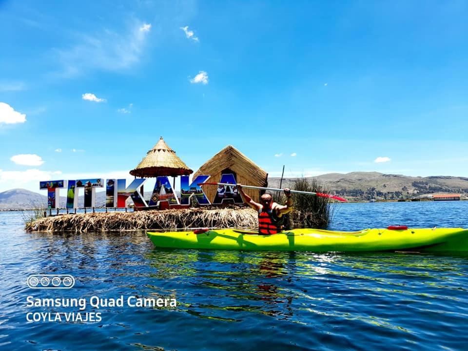 Uros Aruma Uro on Uros Floating Islands Puno Exterior foto