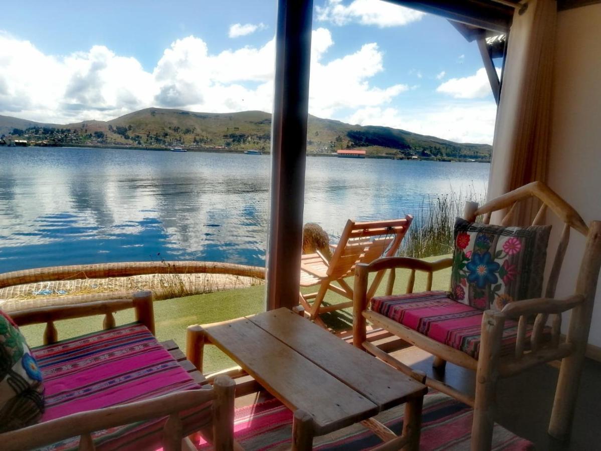 Uros Aruma Uro on Uros Floating Islands Puno Exterior foto