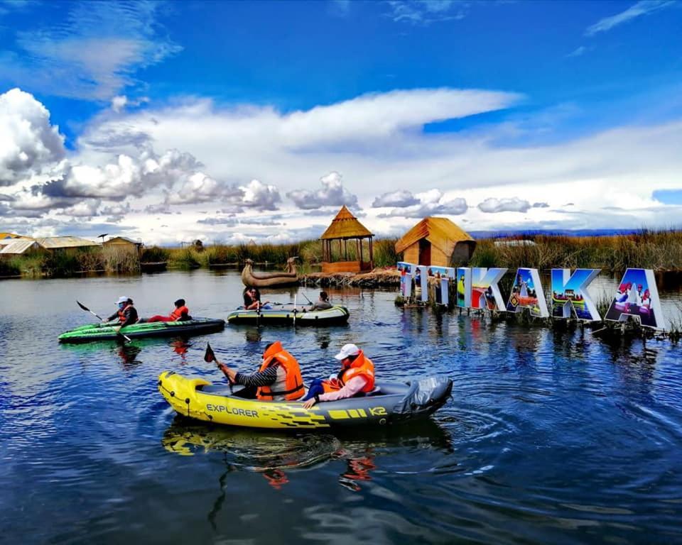 Uros Aruma Uro on Uros Floating Islands Puno Exterior foto