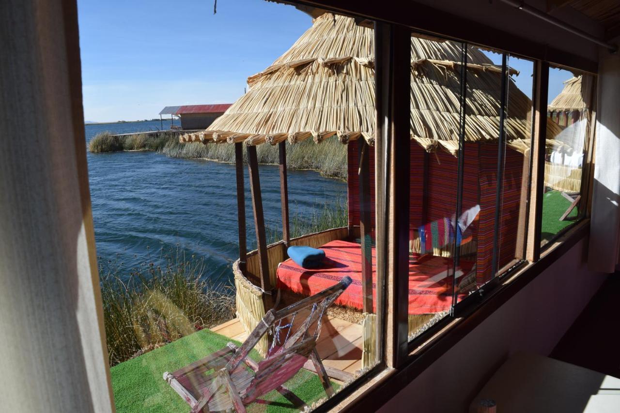 Uros Aruma Uro on Uros Floating Islands Puno Exterior foto