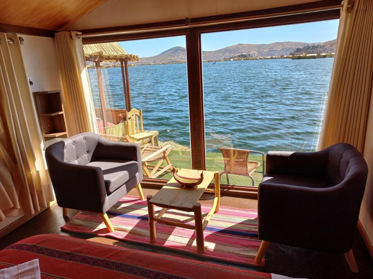 Uros Aruma Uro on Uros Floating Islands Puno Exterior foto